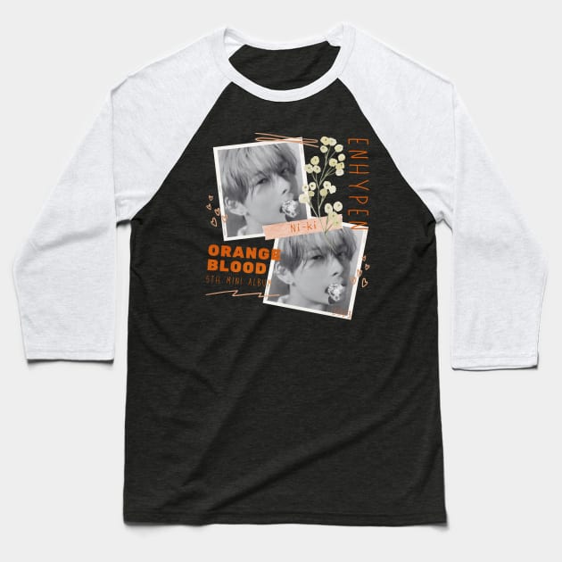 Ni-ki ENHYPEN Orange Blood Baseball T-Shirt by wennstore